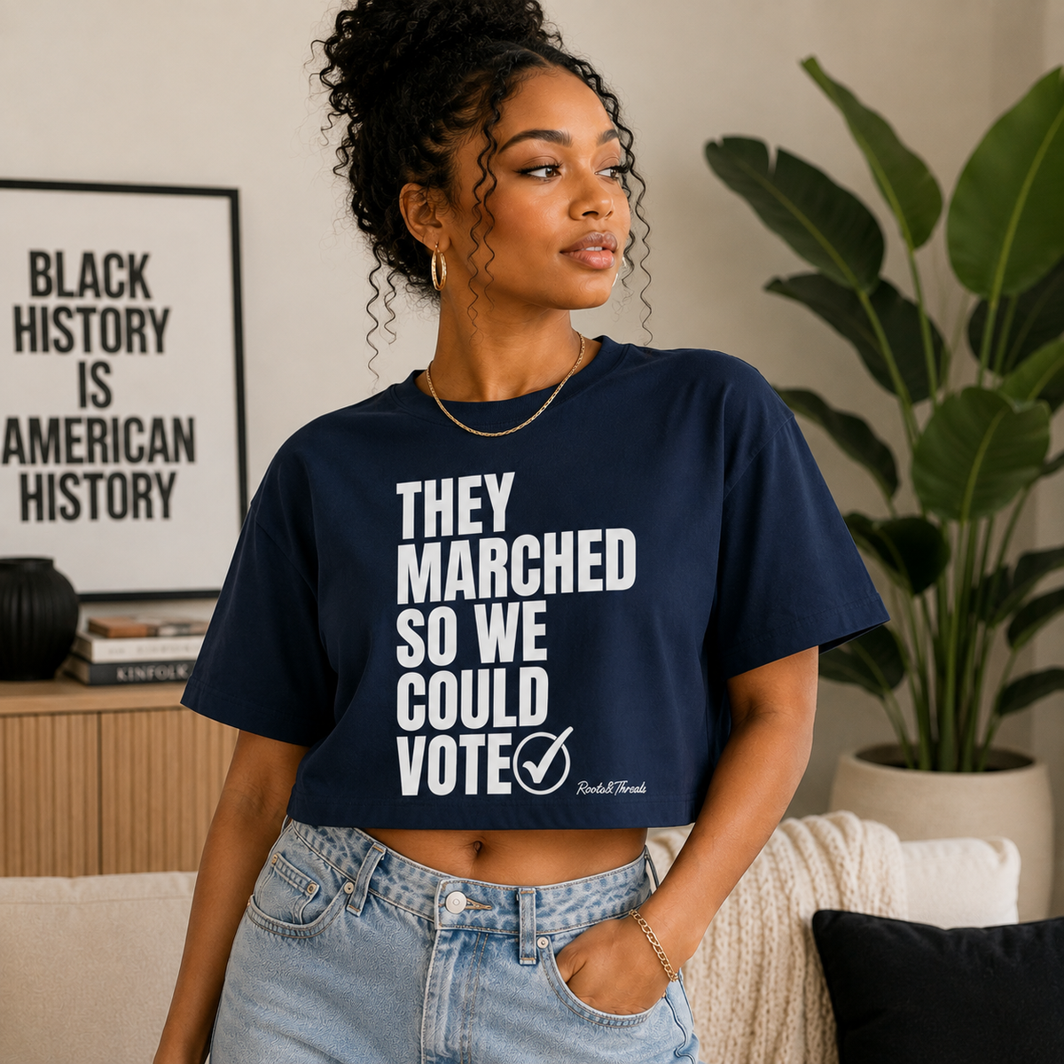 They Marched So We Could Vote Cropped Tee