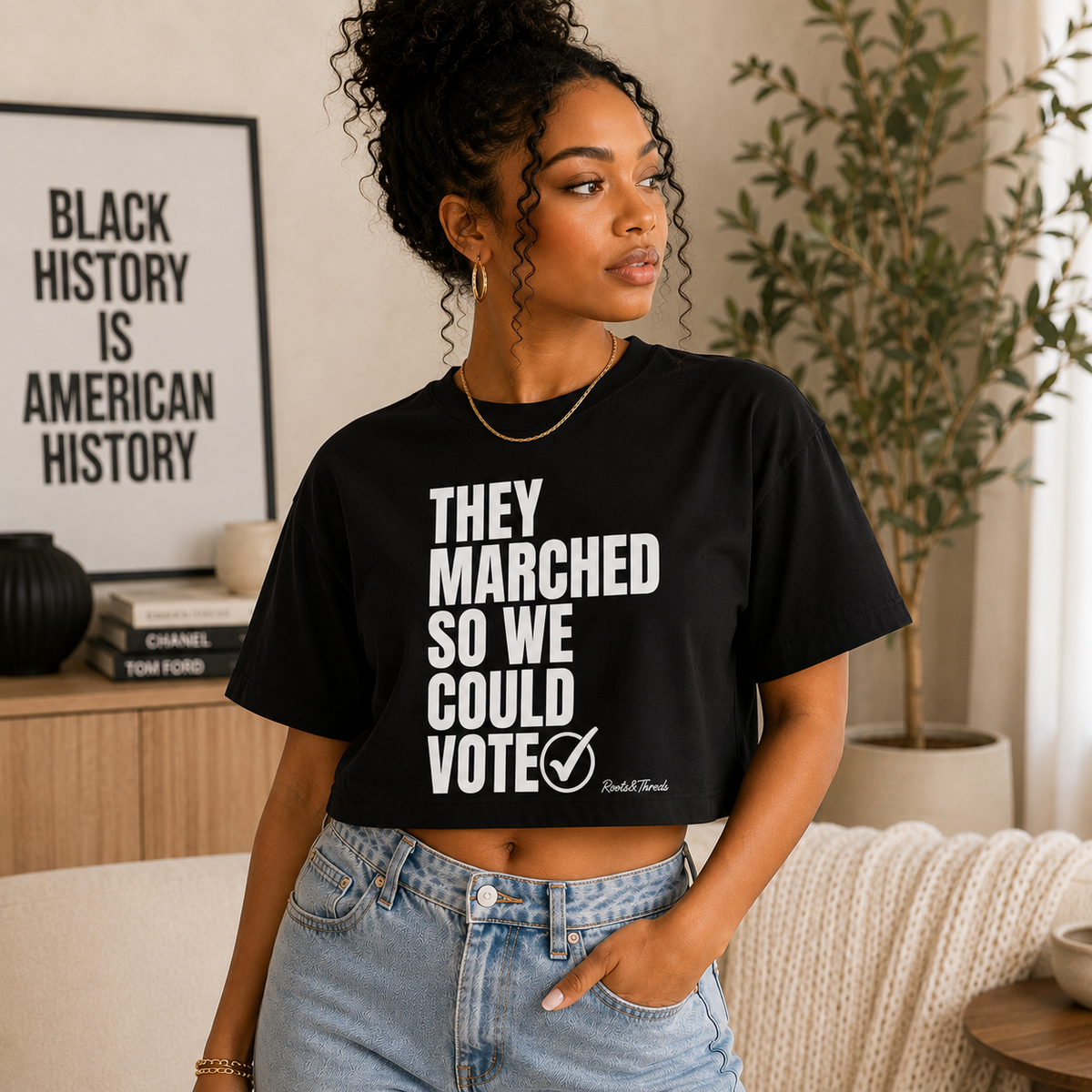 They Marched So We Could Vote Cropped Tee