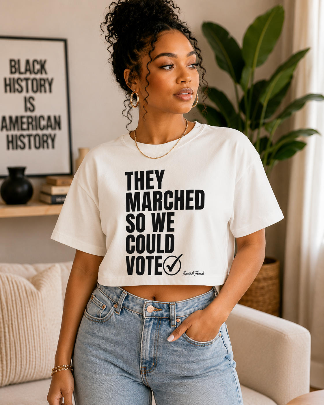 They Marched So We Could Vote Cropped Tee