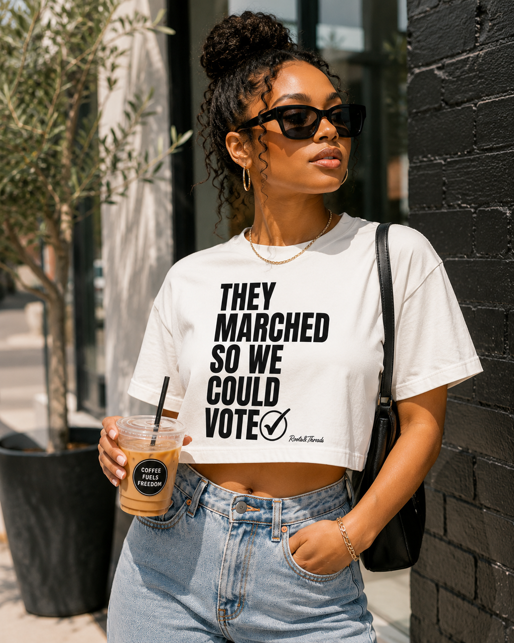 They Marched So We Could Vote Cropped Tee