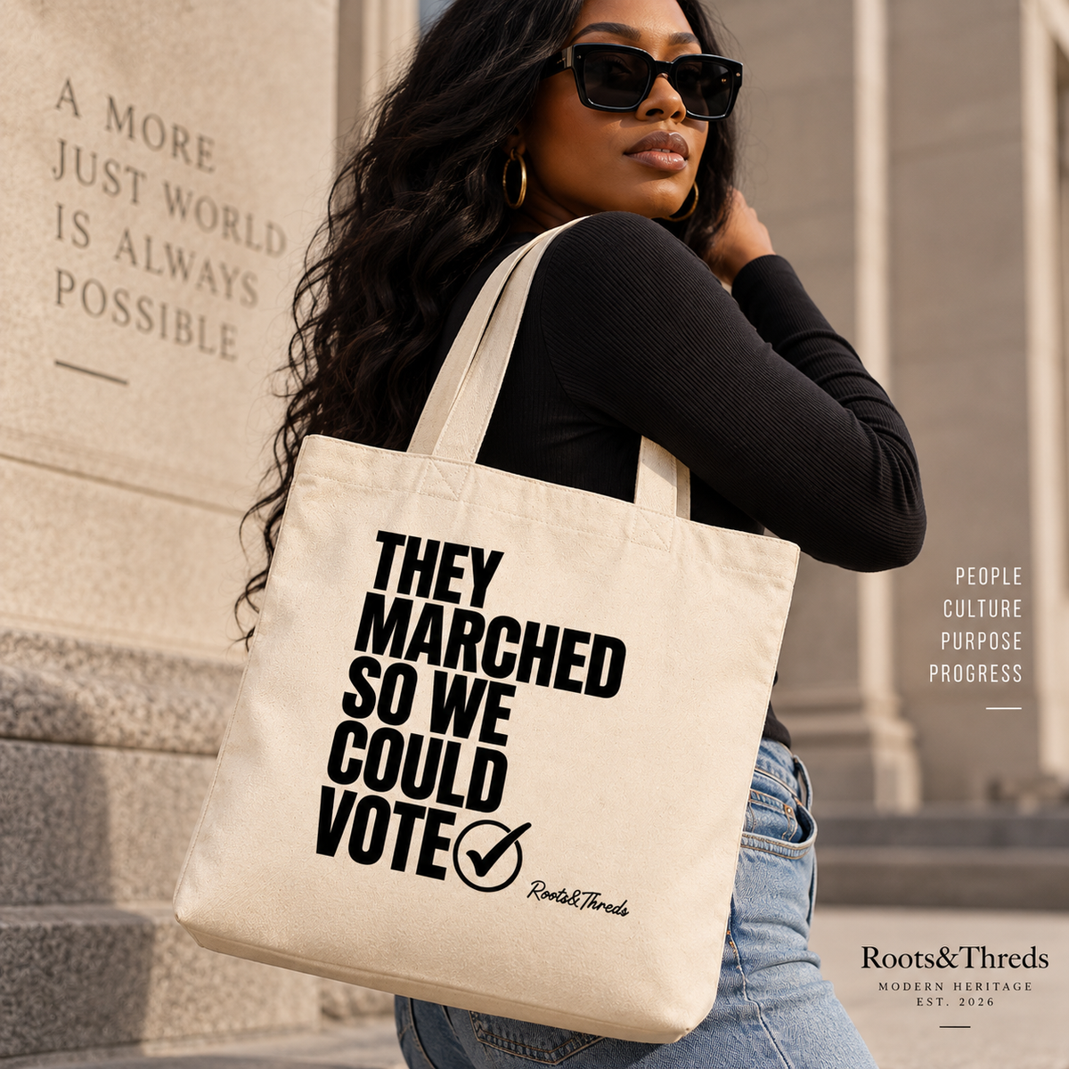 They Marched So We Could Vote Canvas Tote Bag
