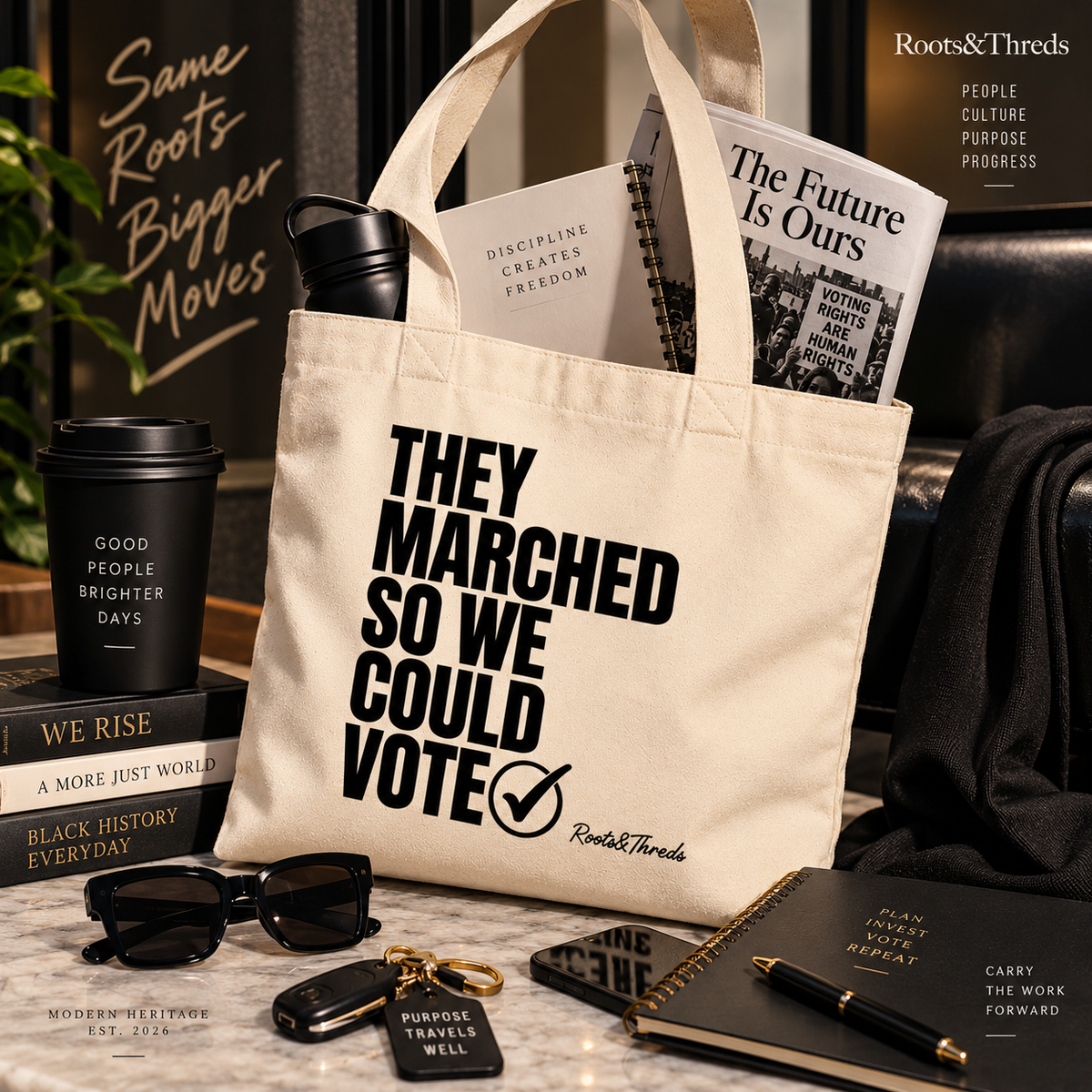 They Marched So We Could Vote Canvas Tote Bag
