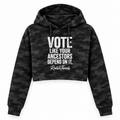 Vote Like Your Ancestors Depend On It Cropped Hoodie